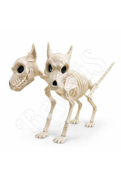 BeySüS Halloween Horror Themed Double Headed Skeleton Dog Figure 43cm