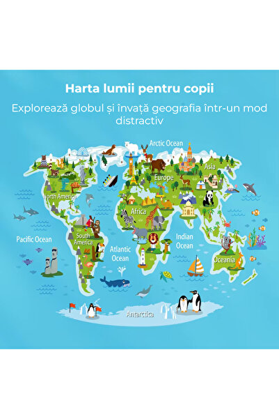OEM Telefon educativ pentru copii, cameră 24MP, ecran tactil, jocuri puzzle, MP3, 4-6 ani - Albastru