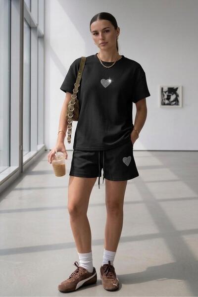 stg spor toptan giyim Set de tricou și pantaloni scurți din țesătură modal cu...