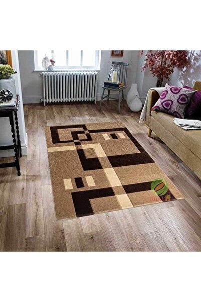 Dualhome Χαλί Φρίζε Σοκολατί Καφέ, 300x400 εκ., Γεωμετρικό - 300x400 εκ., ορθ...