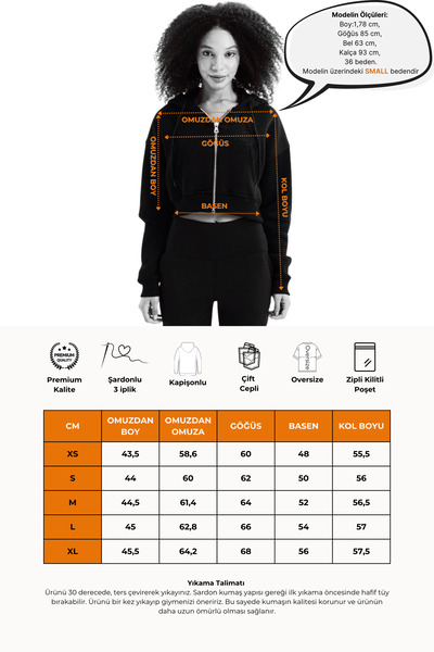 JUSTEVER Crop Hooded Zippered Kangaroo Pocket Raised Hoodie Bitter Coffee Wom...