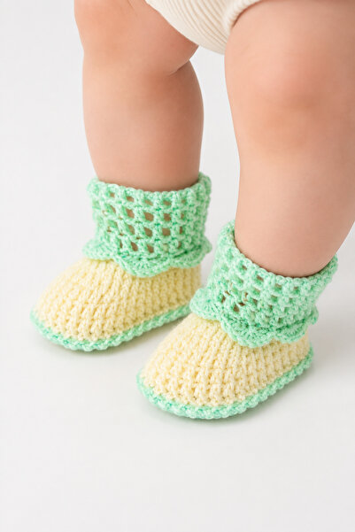 İpeksi Collection Hand Knitted Baby Booties Gift