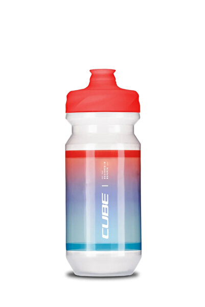 Cube Sticlă de apă Flow 500 ml Teamline alb/roșu/albastru