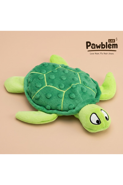 Pawblem Lab Hışırtılı Peluş Kaplumbağa Evcil Hayvan Oyuncağı – Sesli & Doku U...