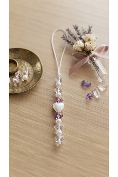 VESPERASTOREE Minimal Phone Charm Heart-Shaped Crystal Stylish and Showy Charm