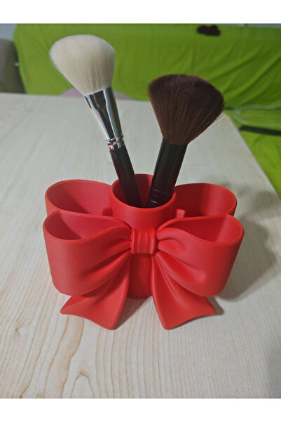 DU&ER Makeup Brush Organizer Brush Holder Desktop Cosmetic Organizer with Bow...