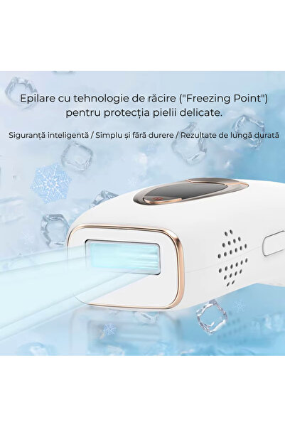 OEM Epilator IPL cu cristal safir, Freezing Point, nedureros, 480-1600nm, corp integral