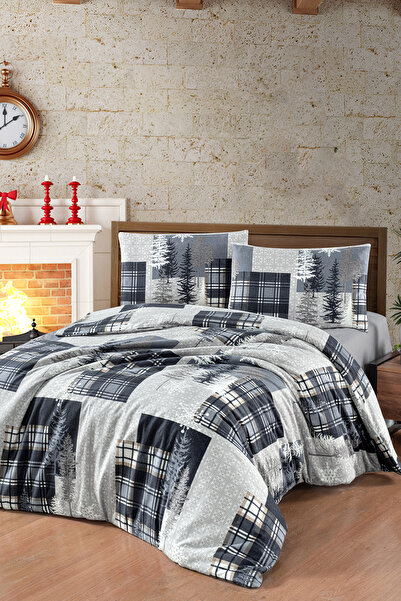First Choice Winter 100% Cotton Flannel Double Duvet Cover Set
