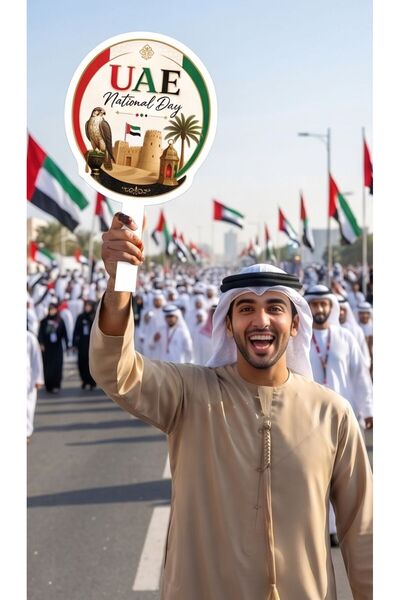 Generic UAE National Day 2026 Heritage Medallion Photo Prop – 5mm Forex Board