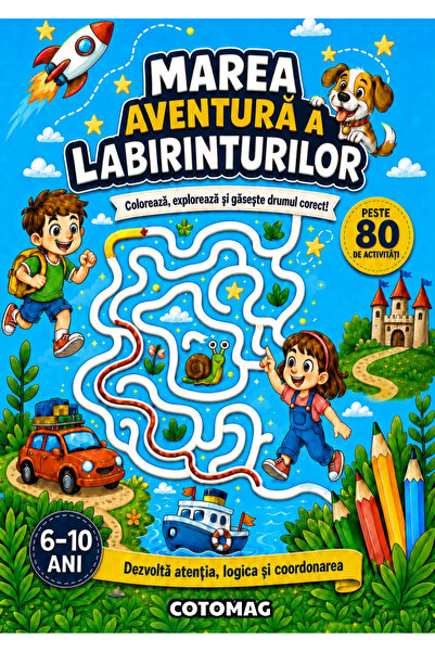 Cotomag Marea Aventură a Labirintelor – Explorează, Colorează și Găsește Drum...