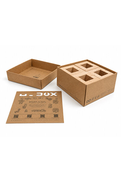 U-Box Design by nursemaöztürk U-BOX Doğal Ahşap Zeka Geliştirici Bloklar (16 ...