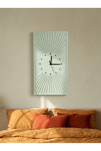 KAVELD Minimalist Duvar Saati - Güneş Işınları Motifli Dekoratif Taş Duvar Sa...