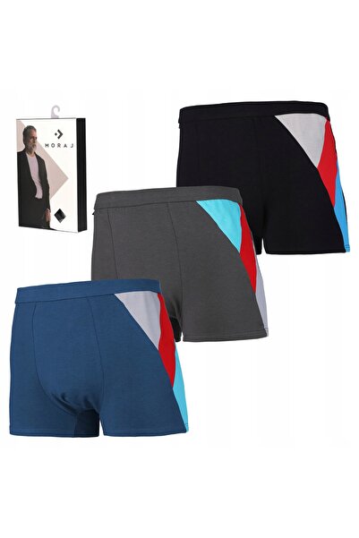 MORAJ Set 3 perechi boxeri clasici barbati, Moraj, bumbac/elastan, multicolor...