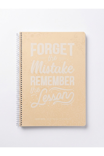 Gıpta Clever Notes Somon Spiralli Plastik Kapak 100 Yaprak A4 Çizgili Defter