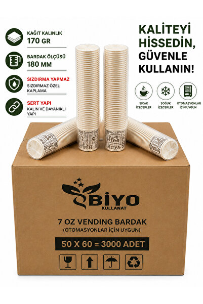 KARTON BARDAK 7 oz VENDİNG 3000 ADET