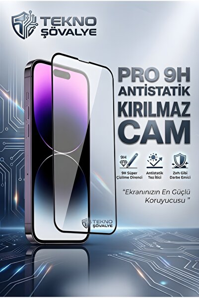 TEKNO ŞÖVALYE İPHONE 12 PRO MAX ANTİSTATİK EKRAN KORUYUCU KIRILMAZ CAM