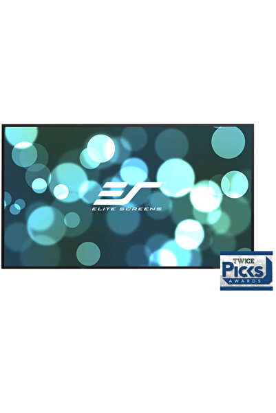 Elite Screens Ecran proiectie cu rama fixa, de perete, 221,7 x 124,9 cm, Elit...