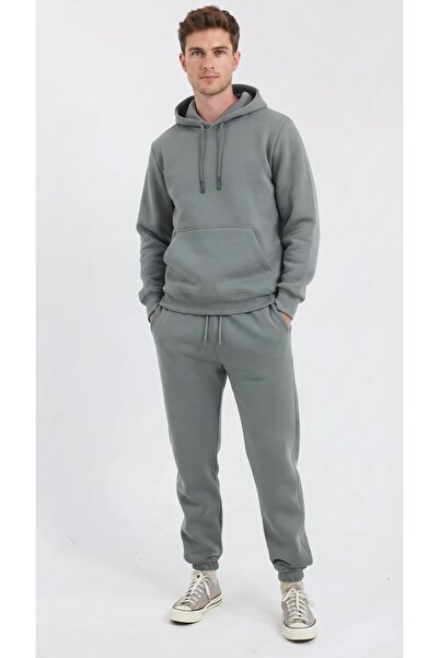 STRAVON Men's Three Thread Compact Hooded Kangaroo Pocket Soft Textured Cotto...