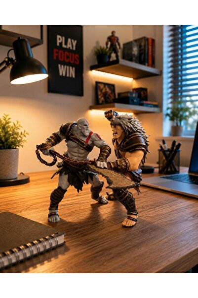 Hd Marketim God of War Kratos Figür 14 cm El Boyaması Dekoratif Oyun Karakter...