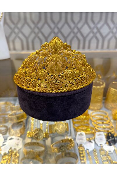 JUPİNG 22K Altın kaplama Çelik taç