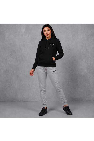 Generic Brand Hooded Tracksuit 2-Piece Winter Eagle Printed Unisex Model