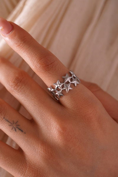 AŞIK ACCESSORIES Steel Star Ring