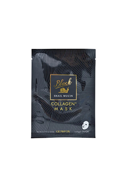 Glamfox , Black, Snail Mucin & Collagen, Hydrating, Sheet Mask, For Face, 23 ml