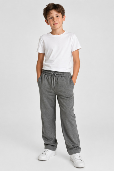 Yalçınoğlu Kids 5-16 Yaş Erkek Çocuk Kompak Penye Jogger Pantolon Rahat Kalıp...