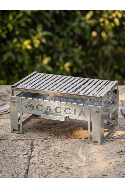 Caccia Katlanabilir Mini Mangal 35x25cm (Gövde Boyalı Sac - Izgara Paslanmaz ...