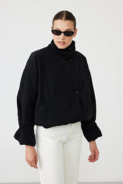 FACETTE Arden Kısa Bomber Mont Siyah