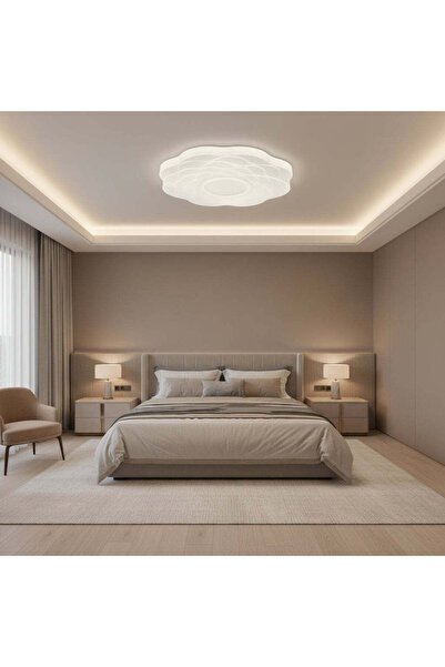Alessandro DESIGN Plafonieră LED Floare 35 cm, 32W, 3000K / 4000K / 6000K, Al...