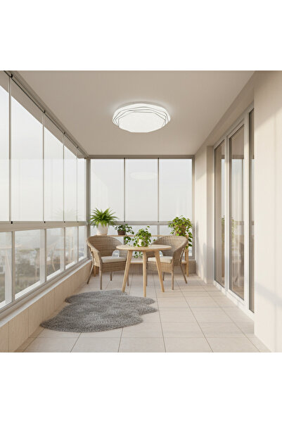 Alessandro DESIGN Plafonieră LED 23 cm, 22W, 3000K / 4000K / 6000K, Alb, Meta...