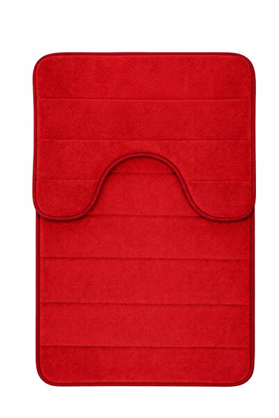 Alessandro DESIGN Covorase de Baie, 80x50 cm / 50x40 cm, Rosu, Antiderapant, ...