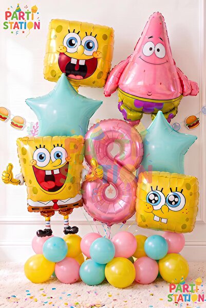 Parti Station Spongebob Balloons & Patrick Concept Balloon Set for Ages 8 - 2...