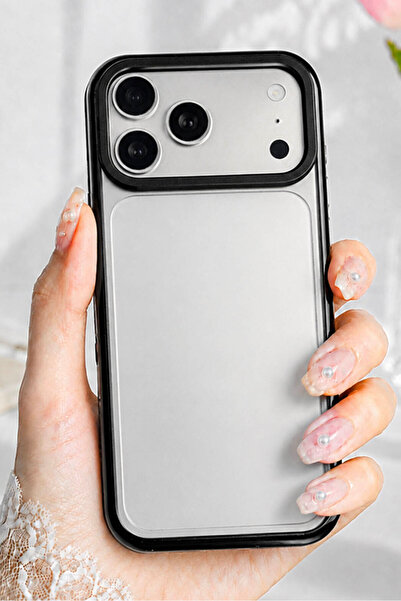 iPhone 17 Pro Kılıf Darbe Emici Köşe Kenar Korumalı Kamera Çerçeveli Şeffaf Sert Arka Kapak