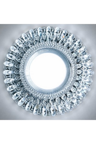 Alessandro DESIGN Spot LED ORBITA, 5W, Rotund, Lumina Rece + RGB, Alb, Rasina si Sticla
