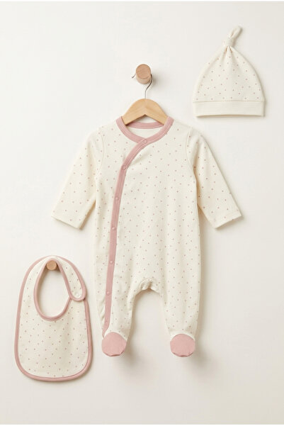 Kuarks Newborn 100% Cotton Premium 3-Piece Hospital Discharge Set (Overalls, ...