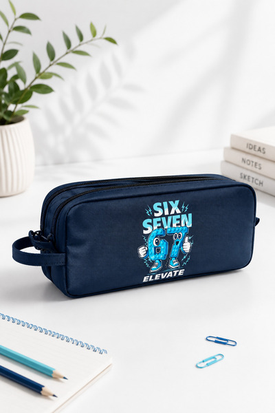 AUTO EMPIRE Six Seven 67 Elevate Premium Σχολική Κασετίνα – Μπλε, με 2 Θήκες,...