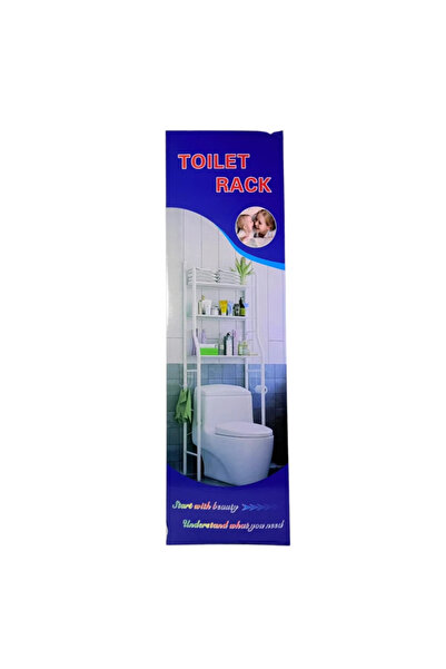 Virello Raft metalic pentru toaletă 65 x 153 x 25 cm, Suport pentru organizar...