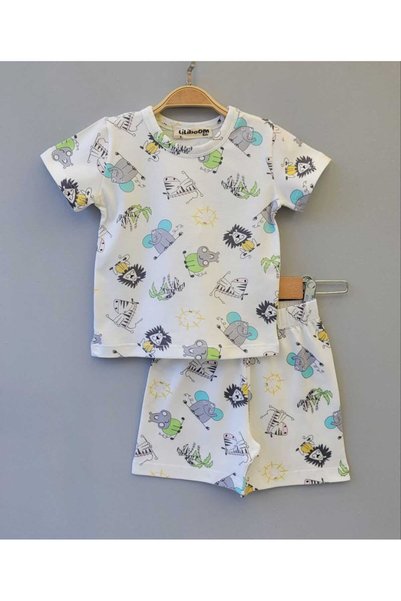 Generic Brand Cotton T-Shirt Shorts Two-Piece Set