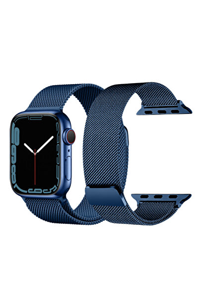 WONEW Apple Watch Metal Kayış 42/44/45 Mavi Apple Watch Kayışı – Mor