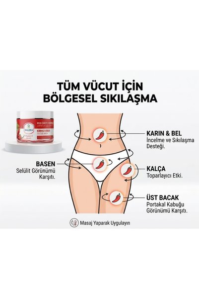 BALERA Fit Thermal Red Pepper Extract Anti-Cellulite Massage Gel 500 ml Paprika Thermal Effect Regional Firming Gel
