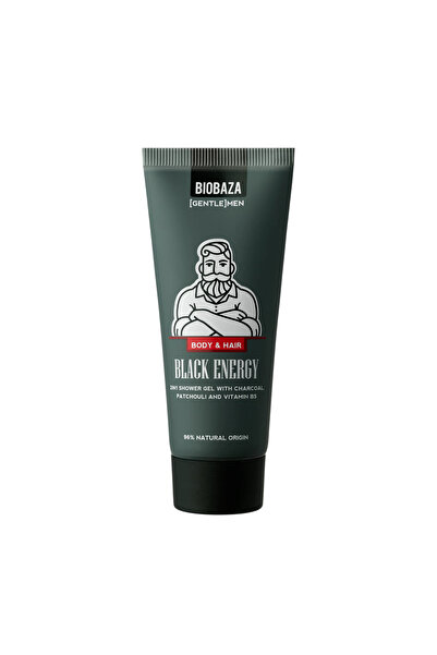 Biobaza , Black Energy, Shower Gel & Shampoo 2-In-1, Charcoal, 30 ml