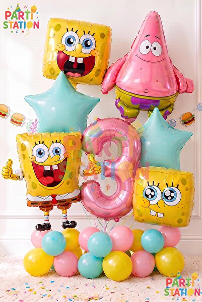 Parti Station Spongebob Balloons & Patrick Concept Balloon Set for Ages 3 - 2...