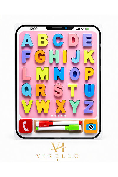 Generic Brand Tablă Educativă Magnetică pentru Copii, Alfabet Litere Colorate...
