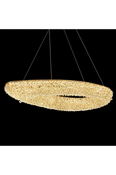 Alessandro DESIGN Candelabru Modern cu Cristal, Telecomanda, PRUGU, 65W, Lumi...