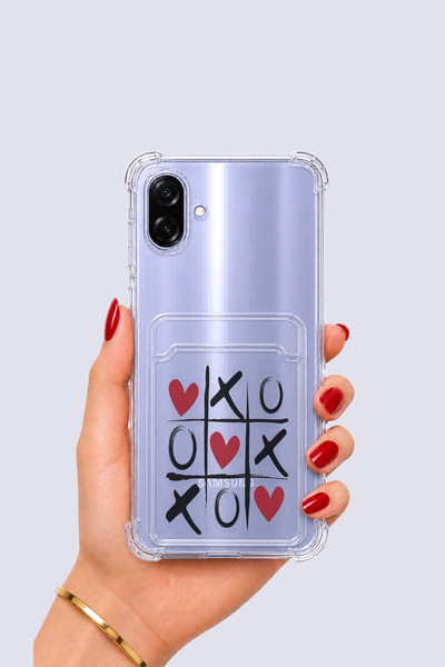 OEM Samsung Galaxy A07 Xoxo Patterned Case with Card Holder - Eterna2547-7393