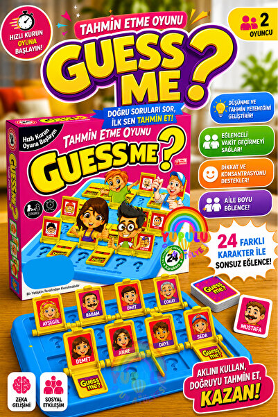 YUPULU Guess Me - Tahmin Etme Oyunu Bil Bakalım Eğitici Geliştirici Kutu Oyun...