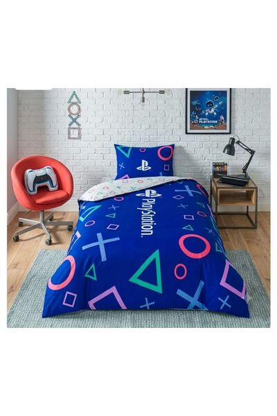 Taç Лицензиран спален комплект за единично легло PLAYSTATION (120 X 200 СМ С ...