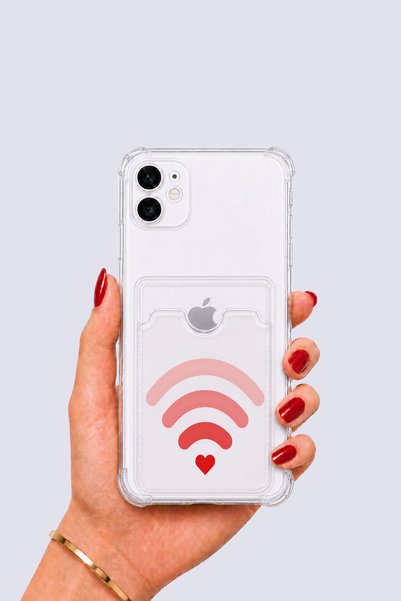 OEM iPhone 11 Love Signal Patterned Case with Card Holder - Eterna9500-5731